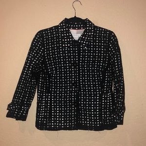 Charter club small jacket black and white